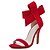 billige Sandaler til kvinder-Damer Sandaler Sommer Fleece Afslappet Stilethæl Sort Orange Rød Grøn 9,5-12 cm