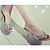 baratos Sandálias de mulher-Mulheres Sapatos Couro Ecológico Verão Conforto Sandálias Salto Agulha Prata / Dourado