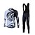 cheap Men&#039;s Clothing Sets-Fastcute Men&#039;s Long Sleeve Cycling Jersey with Bib Tights - Black Bike Clothing Suits, Thermal / Warm Fleece