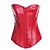 cheap Corsets-Corset Women&#039;s Black Red Plus Size Overbust Corset Lace Up Solid Colored