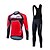 cheap Men&#039;s Clothing Sets-Fastcute Men&#039;s Long Sleeve Cycling Jersey with Tights - Red / Green / Blue Bike Clothing Suits, Thermal / Warm, Fleece Lining, Reflective