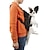 זול מוצרי חובה לטיולי כלבים-חתול כלב תיק תרמיל נסיעות תרמיל קדמי נייד נושם אחיד פּוֹלִיאֶסטֶר מנומר שחור סגול
