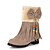 baratos Botas de mulher-Feminino Sapatos Courino Pêlo Outono Inverno Curta/Ankle Botas da Moda Botas Caminhada Salto Grosso Salto de bloco Com Laço Mocassim Para