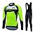 abordables Ensembles de vêtements pour hommes-Fastcute Homme Manches Longues Maillot et Cuissard Long Avec Bretelles Velo Cyclisme Hiver Toison Polyester Silicone Noir Orange Jaune Mosaïque Grandes Tailles Vélo Ensembles de Sport Chaud Doublure