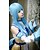 billiga Kostymperuk-syntetisk peruk cosplay peruk rak rak peruk lång mycket lång ljusblått syntetiskt hår damblått