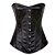 cheap Corsets-Corset Women&#039;s Black Red Plus Size Overbust Corset Lace Up Solid Colored