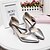 cheap Women&#039;s Heels-Women&#039;s Heels Casual Dress Summer Stiletto Heel Walking Leather Silver Black White