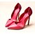 baratos Sapatos de Salto Alto de mulher-Feminino Saltos Couro Ecológico Verão Casual Salto Agulha Vermelho 10 a 12 cm