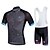cheap Men&#039;s Clothing Sets-Fastcute Men&#039;s Women&#039;s Short Sleeves Cycling Jersey with Bib Shorts Bike Bib Shorts Bib Tights Jersey Clothing Suits, 3D Pad, Quick Dry,