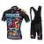 cheap Men&#039;s Clothing Sets-Fastcute Men&#039;s Short Sleeve Cycling Jersey with Bib Shorts Polyester Lycra Plus Size Bike Bib Shorts Jersey Bib Tights Breathable 3D Pad Quick Dry Sweat-wicking Sports Patterned Mountain Bike MTB