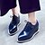 cheap Women&#039;s Oxfords-Women&#039;s Shoes PU(Polyurethane) Spring / Fall Comfort Oxfords Wedge Heel Lace-up Black / Blue / Almond