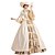 cheap Historical &amp; Vintage Costumes-Maria Antonietta Rococo Baroque Victorian Dress Ball Gown Prom Dress Women&#039;s Girls&#039; Cotton Party Prom Japanese Cosplay Costumes Plus Size Customized Beige Ball Gown Floral Floor Length