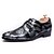baratos Sapatos Oxford para Homem-Homens Impressão Oxfords Couro Ecológico Primavera / Outono Conforto Oxfords Antiderrapante Azul / Marron / Cinzento / Cadarço