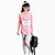 ieftine Seturi-Copii Fete Set de îmbrăcăminte Manșon Lung Roz Portocaliu Brodată Zilnic Linii Regulat