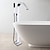preiswerte Badewannenarmaturen-Badewannenarmaturen - Moderne Chrom Freistehend Keramisches Ventil Bath Shower Mixer Taps / Bodenstand / Ein Griff / Ja / Einhand Ein Loch / Standardauslauf
