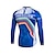 preiswerte Herrenbekleidungs-Sets-Fastcute Men&#039;s Long Sleeve Cycling Jersey with Tights Winter Fleece Coolmax® Lycra Blue Bike Clothing Suit Breathable 3D Pad Quick Dry Ultraviolet Resistant Reflective Strips Sports Classic Clothing