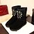 abordables Bottes Femme-Homme-Extérieure Décontracté Soirée &amp; Evénement-Noir Rose Gris-Talon Plat-Bottes de Neige-Bottes-Cuir