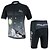 cheap Men&#039;s Clothing Sets-Miloto Men&#039;s Short Sleeve Cycling Jersey with Shorts Black Bike Shorts Jersey Clothing Suit Breathable Quick Dry Sweat-wicking Sports Polyester Lycra Sports Mountain Bike MTB Road Bike Cycling