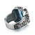 abordables Bague Homme-Bague Fantaisie Grosse Chevalière Homme Solitaire Taille émeraude Acier au titane Personnalisé Rétro Vintage Mode Écossais Bagues Tendance Bijoux Noir Rouge Bleu pour Mariage Quotidien Décontract