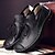 voordelige Hereninstappers &amp; loafers-Voor heren Instappers en instappers Comfortabele schoenen Leren instappers Casual Leer Anti-slip Zwart Bruin Geel Herfst Lente / Veters