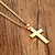 preiswerte Religiöser Schmuck-Herren Anhänger Halskette Kreuz damas Personalisiert Modisch Edelstahl vergoldet Gelbgold Golden Modische Halsketten Schmuck Für Weihnachts Geschenke Normal Alltag