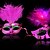 cheap Halloween Party Supplies-Halloween Mask Princess Masquerade Plumed Mask Female Luminous Feather LED Lighted Optical Fiber MASK Venice Party Mask