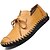 ieftine Saboți și Mocasini Bărbați-Bărbați Mocasini &amp; Balerini Pantofi de confort Mocasini din piele Casual Piele Anti-Alunecare Negru Maro Galben Toamnă Primăvară / Dantelă
