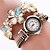cheap Bracelet Watches-Women&#039;s Casual Watch Fashion Watch Bracelet Watch Quartz Quilted PU Leather Black / White / Blue Cool / Analog Flower Casual - Black White Red