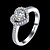 Χαμηλού Κόστους Μοδάτο Δαχτυλίδι-Γυναικεία Band Ring Cubic Zirconia High Crystal Ασημί 18Κ Επίχρυσο Ασήμι Στερλίνας Ζιρκονίτης Εξατομικευόμενο Βίντατζ Μοντέρνα Γάμου Πάρτι Κοσμήματα Υποαλλερικό