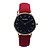 voordelige Trendy Horloge-CAGARNY Dames Polshorloge Kwarts Leer Zwart / Rood / Bruin Vrijetijdshorloge Cool / Analoog Dames minimalistische Vintage Modieus - Wit Zwart Rood