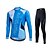 preiswerte Herrenbekleidungs-Sets-Fastcute Herrn Damen Langarm Fahrradtrikots mit Fahrradhosen - Remasuri + blau Fahhrad Strumpfhosen/Lange Radhose Trikot/Radtrikot