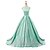 preiswerte Abendkleider-Ballkleid Schulterfrei Pinsel Schleppe Satin mit Spitzen-Overlay Vintage Inspirationen Formeller Abend Kleid mit Applikationen / Spitze durch LAN TING Express