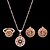 preiswerte Schmucksets-Damen Schmuckset Pendant Halskette damas Luxus Modisch Strass Rose Gold überzogen Diamantimitate Ohrringe Schmuck Rot / Rosa Für Hochzeit Party / Haken / Halsketten