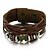 cheap Men&#039;s Bracelets-Men&#039;s Leather Bracelet woven Cross Vintage Fashion Leather Bracelet Jewelry Brown For Gift Daily Casual