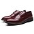 voordelige Heren Oxfordschoenen-Voor heren Oxfords Formele Schoenen Bullock Shoes Leren schoenen Zakelijk Bruiloft Informeel Feesten &amp; Uitgaan Leer Anti-slip Zwart Bordeaux Bruin Herfst Lente / Blok hiel / Veters / Comfort schoenen