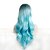 baratos Perucas Sintéticas sem Touca-peruca sintética encaracolado encaracolado longo fumo azul cabelo sintético feminino cabelo ombre raízes escuras azul cabelo natural