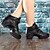 ieftine Adidași de Dans-Pentru femei Pantofi Dans Imitație de Piele Josi / Călcâi Volane / Pliuri Toc Jos Personalizabili Pantofi de dans Negru / Performanță / Antrenament