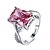 cheap Rings-Band Ring Synthetic Ruby Solitaire Red Synthetic Gemstones Sterling Silver Zircon Heart Love Cocktail Ring Ladies Personalized Unusual 6 7 8 9 / Women&#039;s / Imitation Diamond / Statement Ring