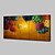abordables Peintures Abstraites-Peinture à l&#039;huile Hang-peint Peint à la main Format Horizontal A fleurs / Botanique Moderne Avec Cadre / Toile tendue