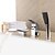 preiswerte Badewannenarmaturen-Badewannenarmaturen - Moderne Chrom Romanische Wanne Keramisches Ventil Bath Shower Mixer Taps / Messing / Einhand Drei Löcher