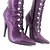 cheap Women&#039;s Boots-Women&#039;s Boots Sexy Boots Stiletto Heel Lace-up Patent Leather Fashion Boots / Motorcycle Boots Fall / Winter Purple / Black / Party &amp; Evening