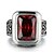 abordables Bague Homme-Bague Fantaisie Grosse Chevalière Homme Solitaire Taille émeraude Acier au titane Personnalisé Rétro Vintage Mode Écossais Bagues Tendance Bijoux Noir Rouge Bleu pour Mariage Quotidien Décontract