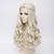 Недорогие Парики к костюмам-синтетический парик косплей парик волнистый волнистый парик блондинка длинные светлые синтетические волосы женская средняя часть афроамериканский парик плетеный парик блондинка