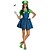 abordables Costumes de jeux vidéo-Déguisement Halloween Jeu vidéo Costume de Cosplay Halloween Rouge Vert Costumes Carnaval / Robe / Plus d&#039;accessoires / Robe / Plus d&#039;accessoires