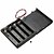 cheap Battery Cases-5PCS  4 AA Battery Compartment Lid With Switch With Red And Black Wire On The 5th Battery Holder
