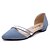 billige Flate sko til kvinner-Dame Sko PU Sommer Komfort Flate sko Flat hæl Rosa / Lyseblå / Lyseblå
