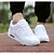 billige Sneakers til kvinder-Dame Sneakers Flade hæle Komfort Afslappet udendørs Tyl Sommer Vinter Hvid / Sort