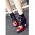 baratos Botas de mulher-Feminino-Botas-Sapatos clube Light Up Shoes-Salto Grosso-Preto Vinho-Couro Envernizado-Ar-Livre Social Casual