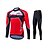 cheap Men&#039;s Clothing Sets-Fastcute Men&#039;s Women&#039;s Long Sleeves Cycling Jersey with Tights Bike Tights Jersey Clothing Suits, 3D Pad, Quick Dry, Breathable,