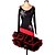 cheap Latin Dancewear-Latin Dance Dresses Women&#039;s Performance Chinlon / Organza Draping Dress